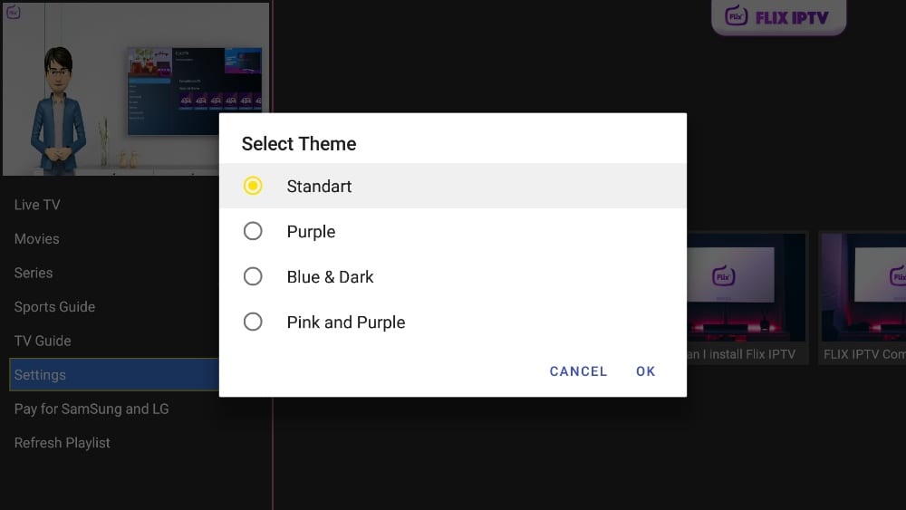 select theme